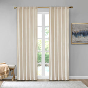 Colt Room Darkening Metallic Printed Poly Velvet Rod Pocket/Back Tab Window Panel Pair