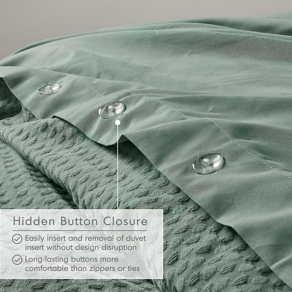 Comfort Spaces Waffle Weave Textured Duvet Cover Set