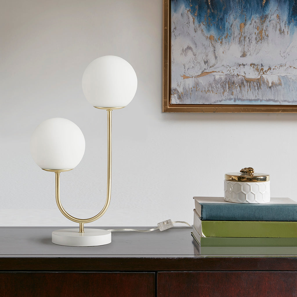 510 Design Metal 2-Light Globe Table Lamp