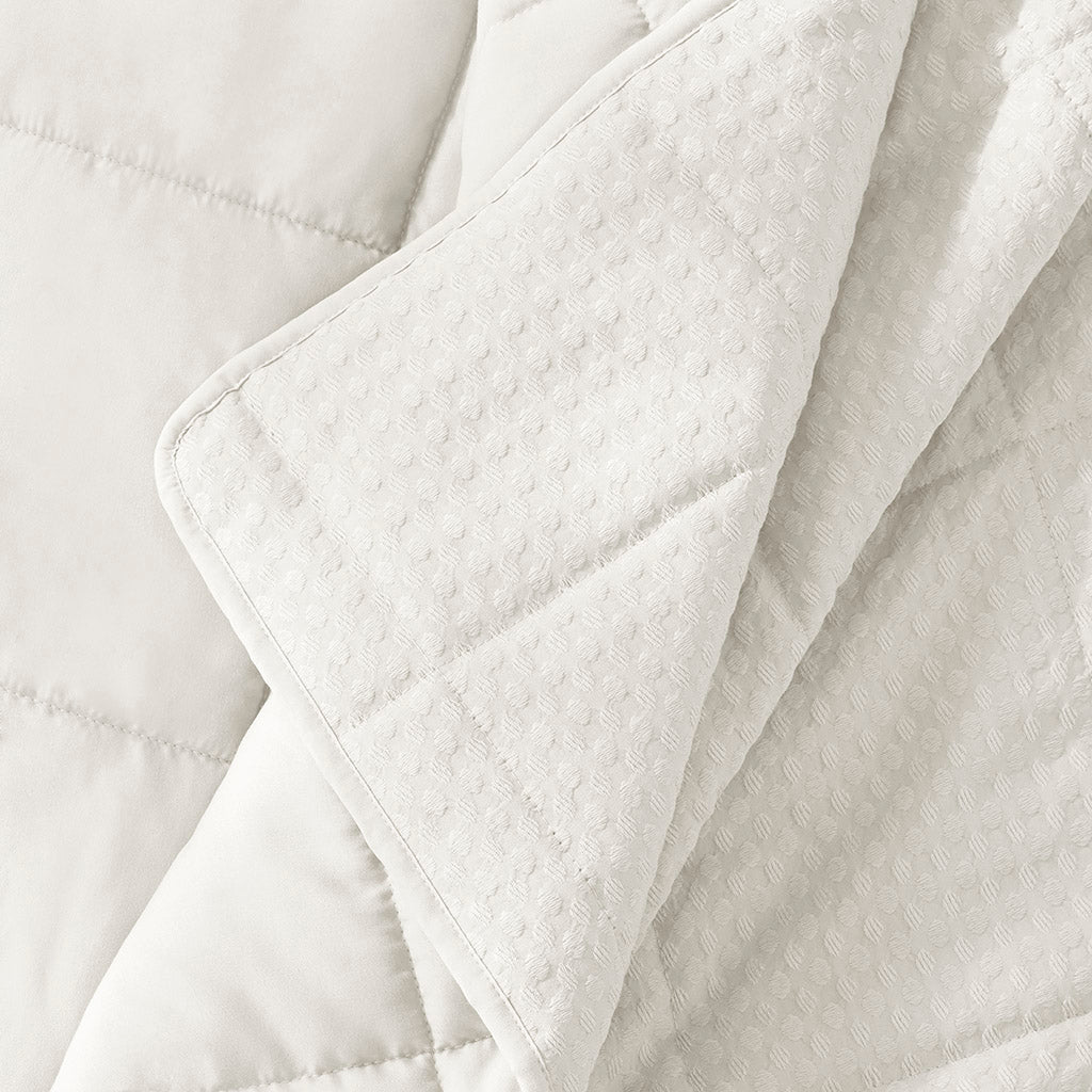 Comfort Spaces Waffle Weave Textured Quilt Set