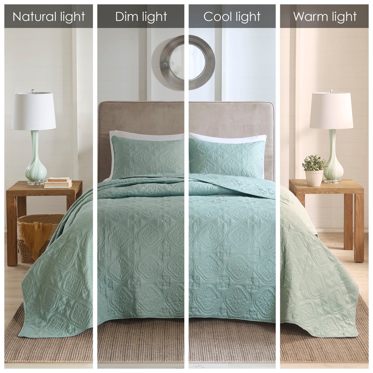 510 Design 3 Piece Reversible Bedspread Set