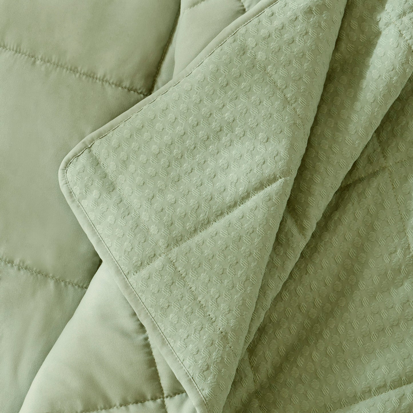 Comfort Spaces Waffle Weave Textured Quilt Set