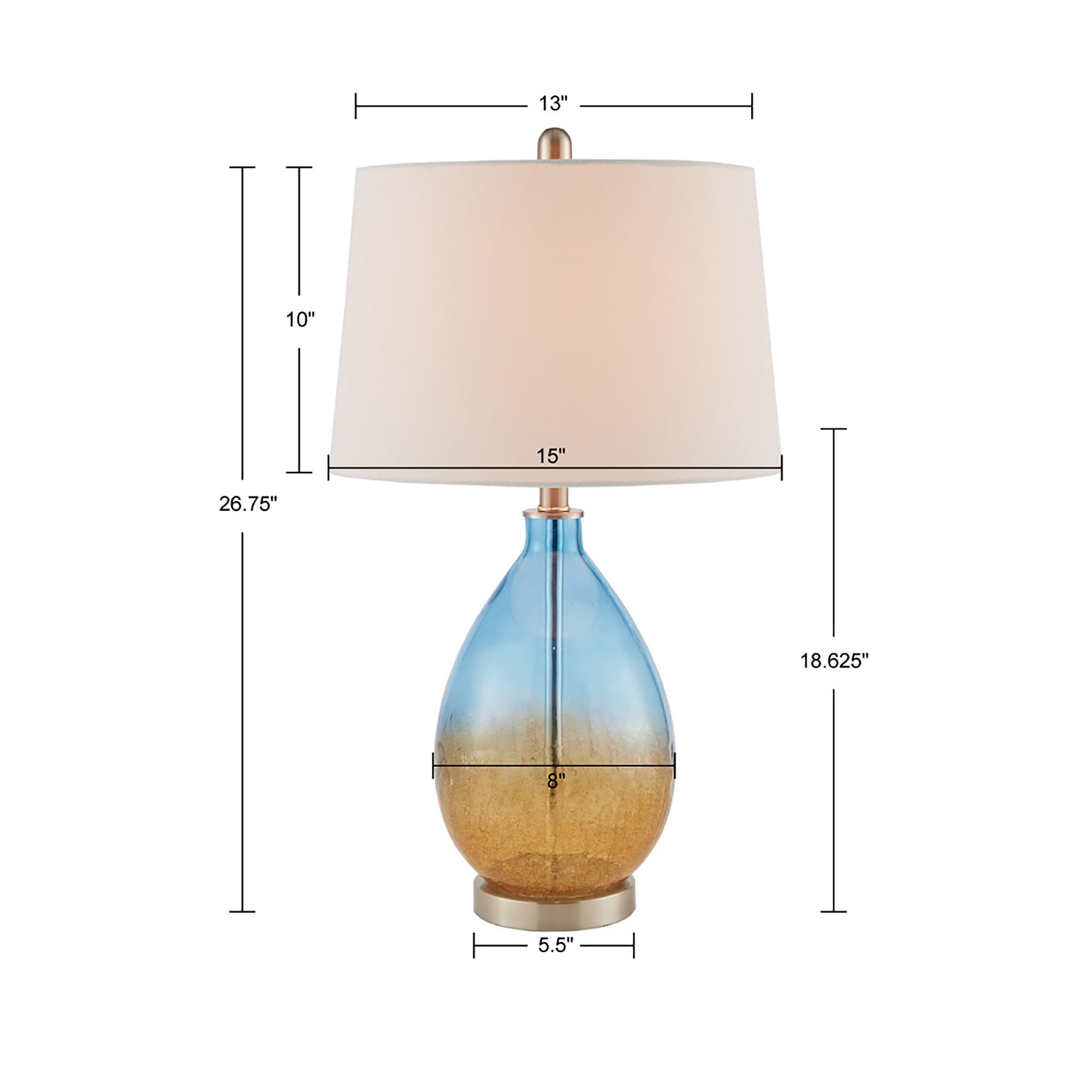 510 Design Ombre Glass Table Lamp, Set of 2