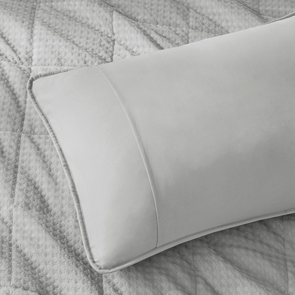 Comfort Spaces Waffle Weave Textured Quilt Set