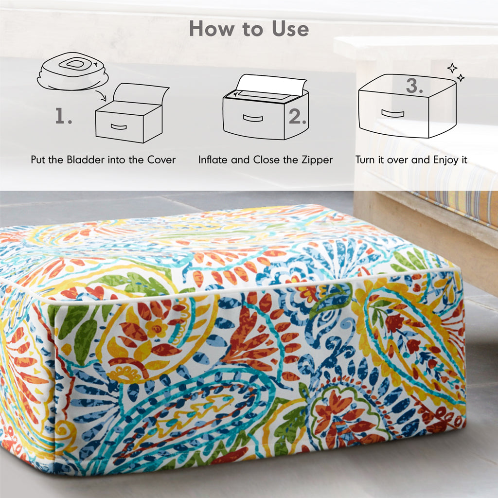 510 Design Portable Water Repellent Inflatable Cube Ottoman