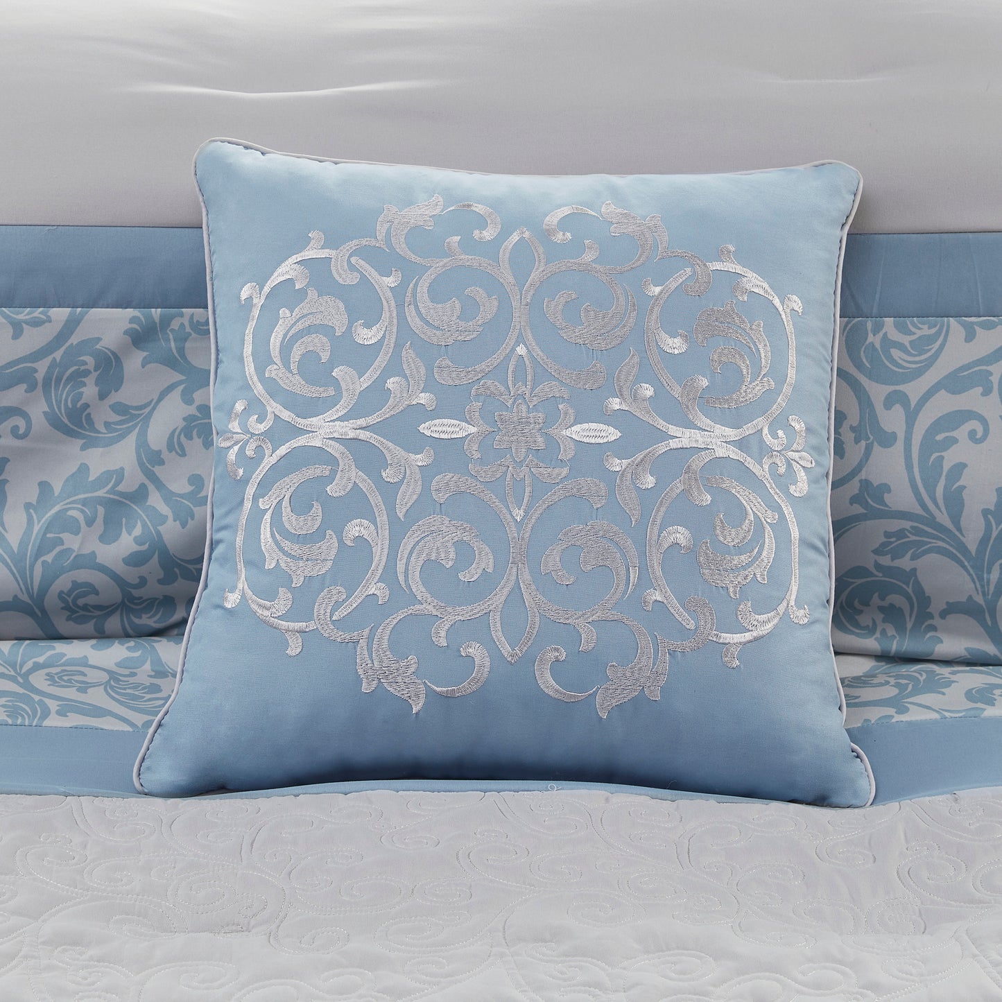 510 Design Embroidered 8 Piece Comforter Set
