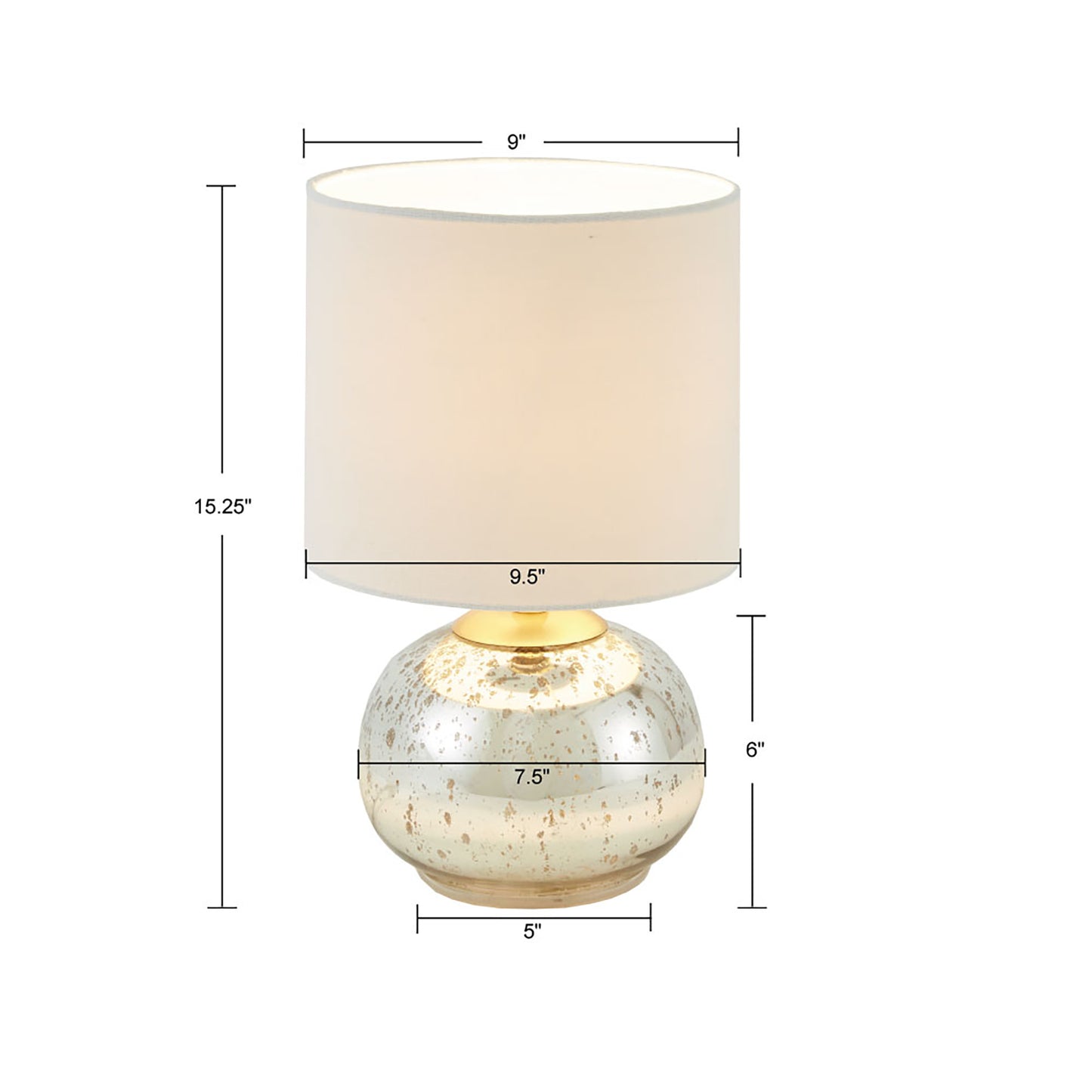 510 Design Metallic Glass Table Lamp