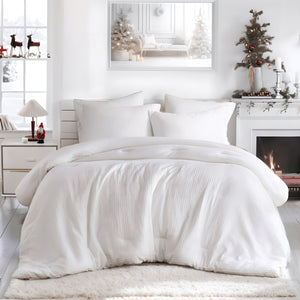 Mina Waffle Weave Textured Comforter Set