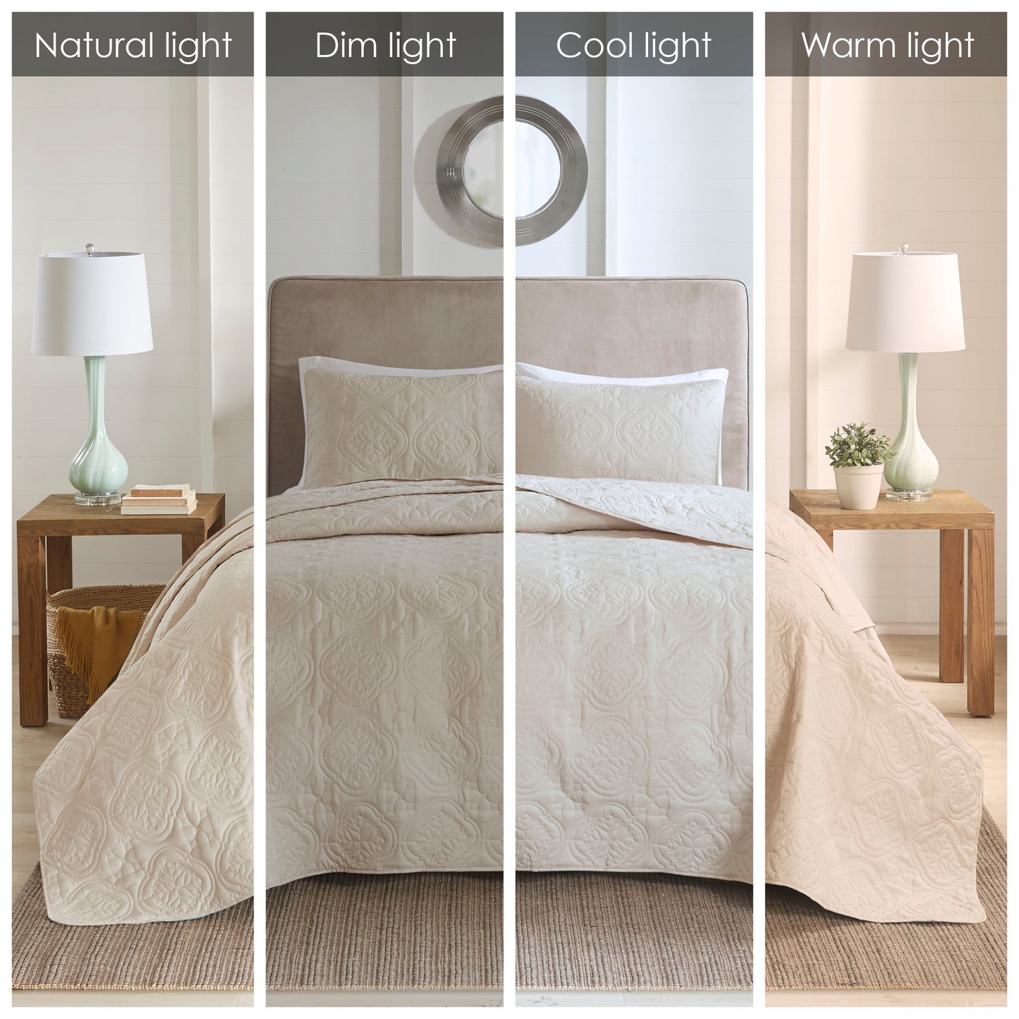 510 Design 3 Piece Reversible Bedspread Set