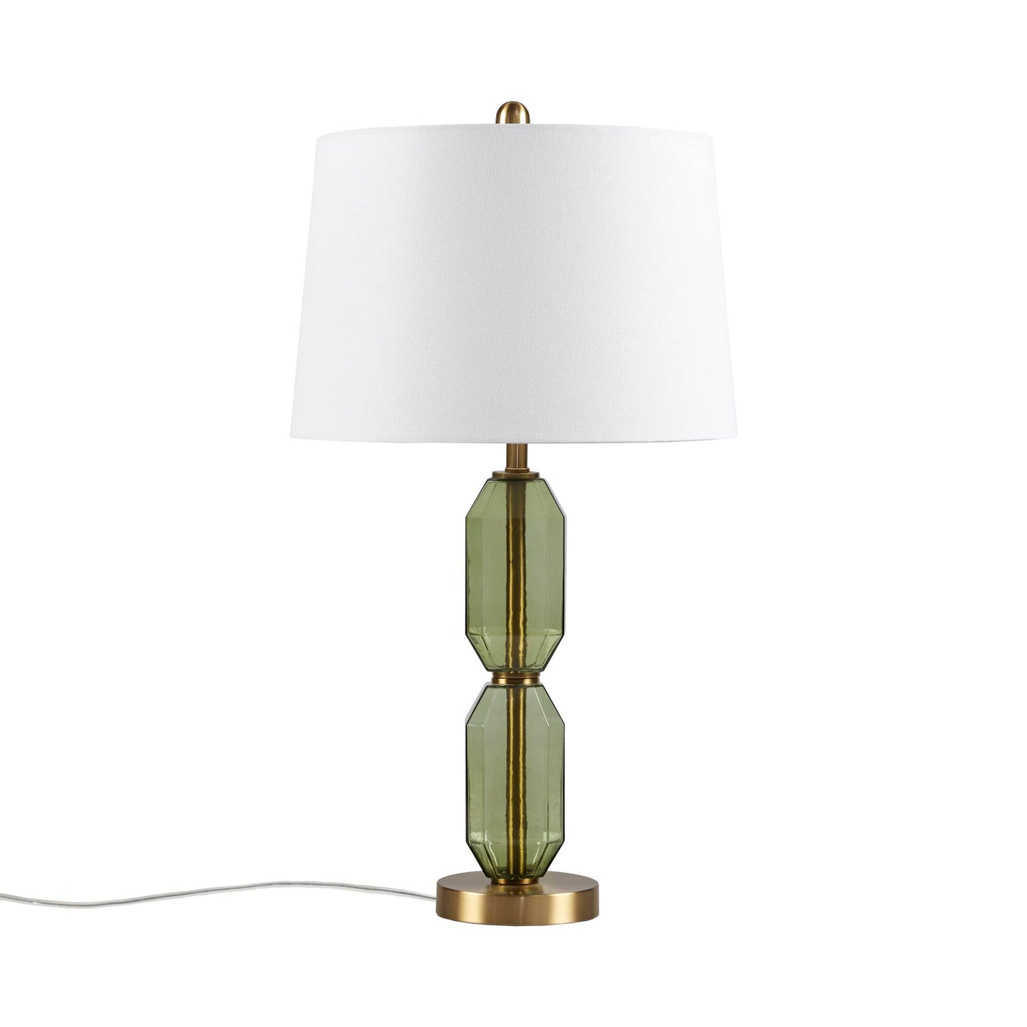 510 Design Faceted Green Glass Table Lamp
