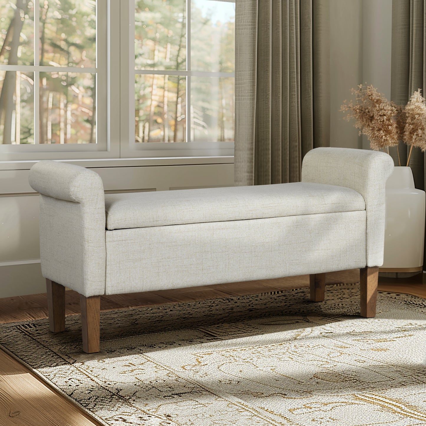 Aubrey Upholstered Storage Bench