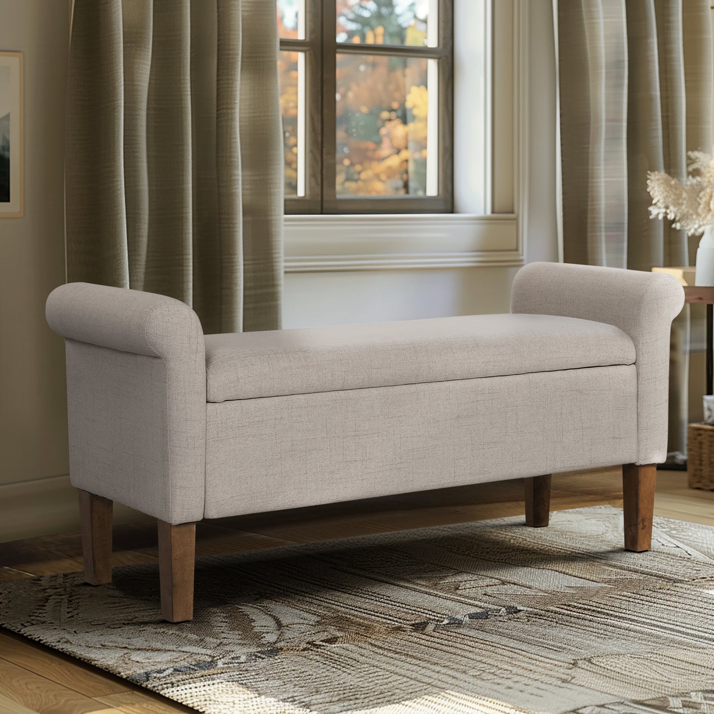 Aubrey Upholstered Storage Bench