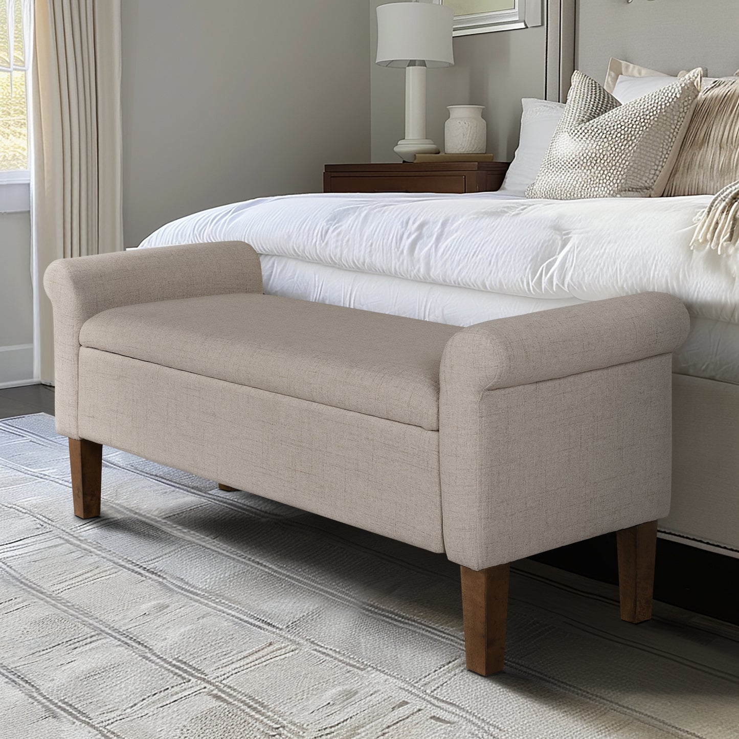 Aubrey Upholstered Storage Bench