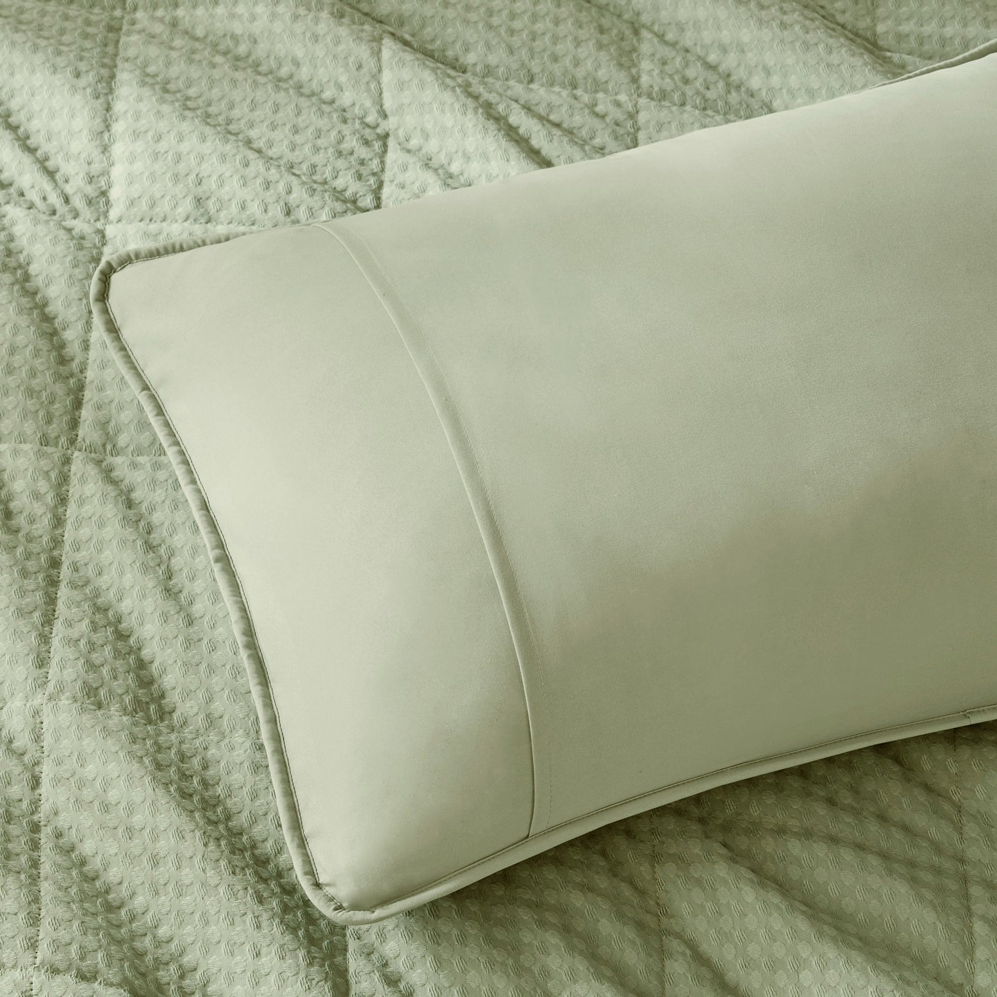 Comfort Spaces Waffle Weave Textured Quilt Set