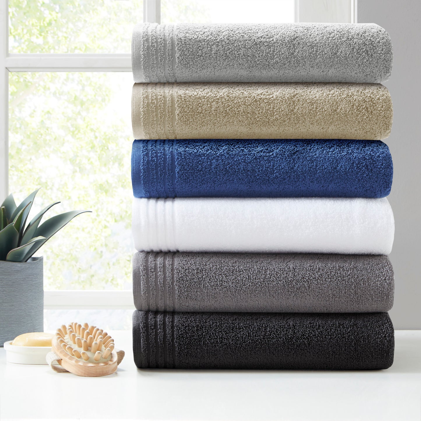 510 Design 100% Cotton Quick Dry 12 Piece Bath Towel Set