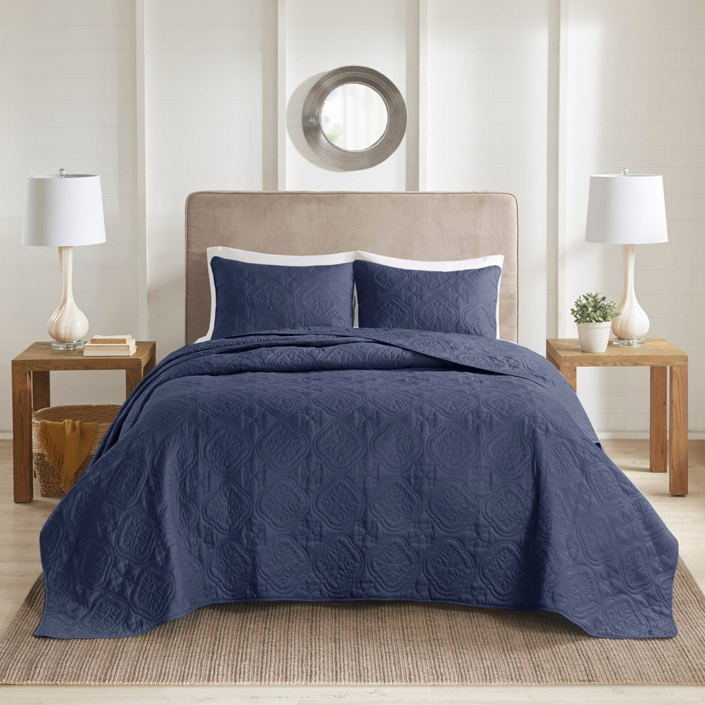 510 Design 3 Piece Reversible Bedspread Set
