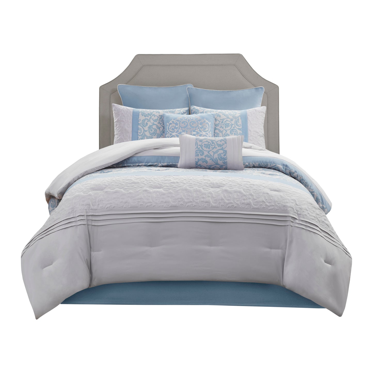 510 Design Embroidered 8 Piece Comforter Set