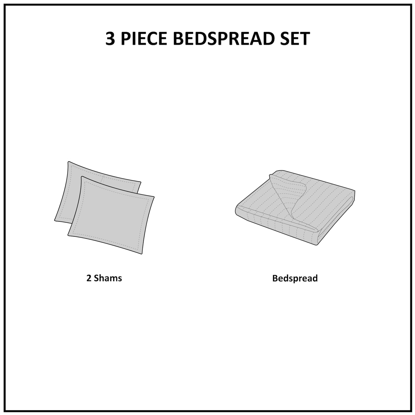 510 Design 3 Piece Reversible Bedspread Set