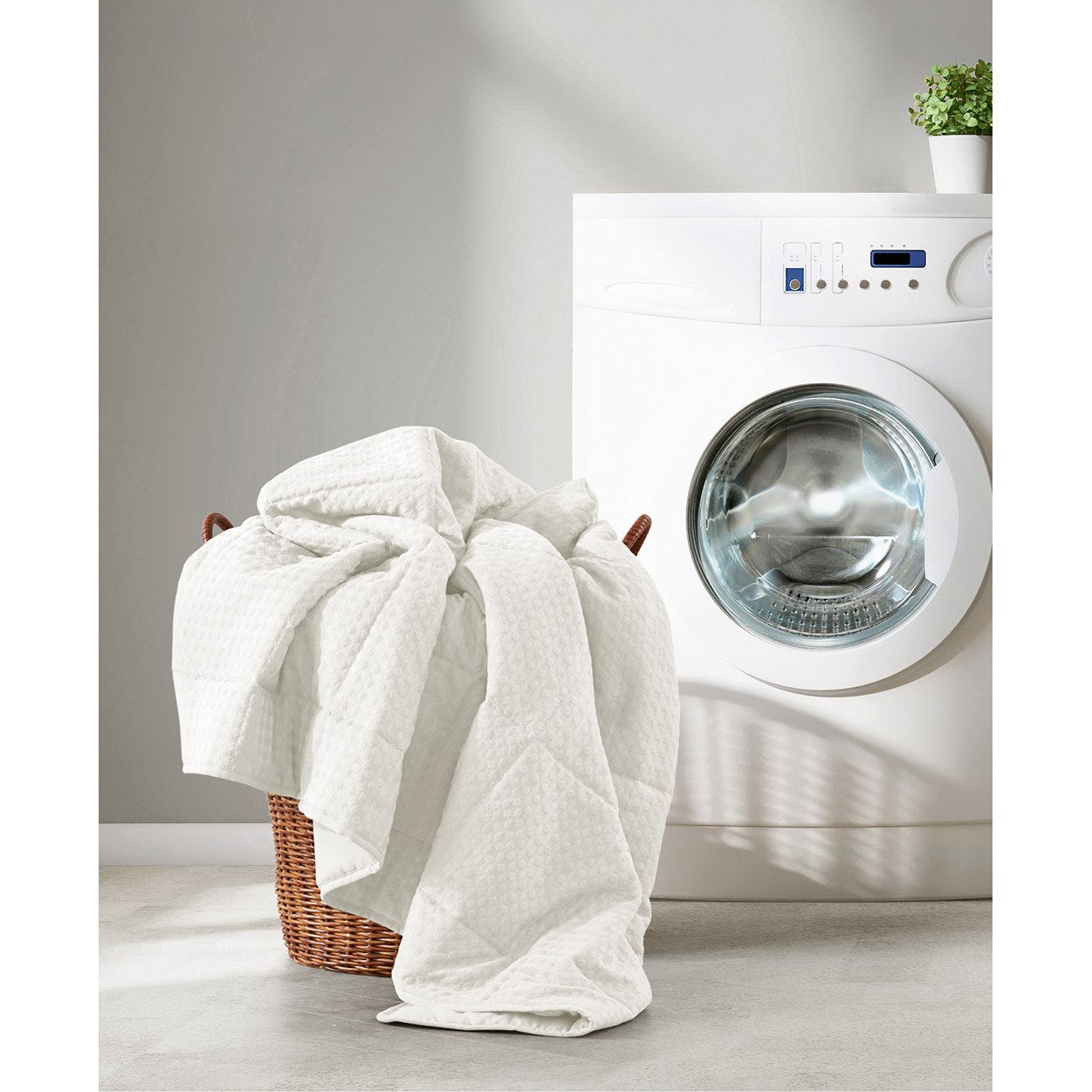 Comfort Spaces Waffle Weave Textured Quilt Set
