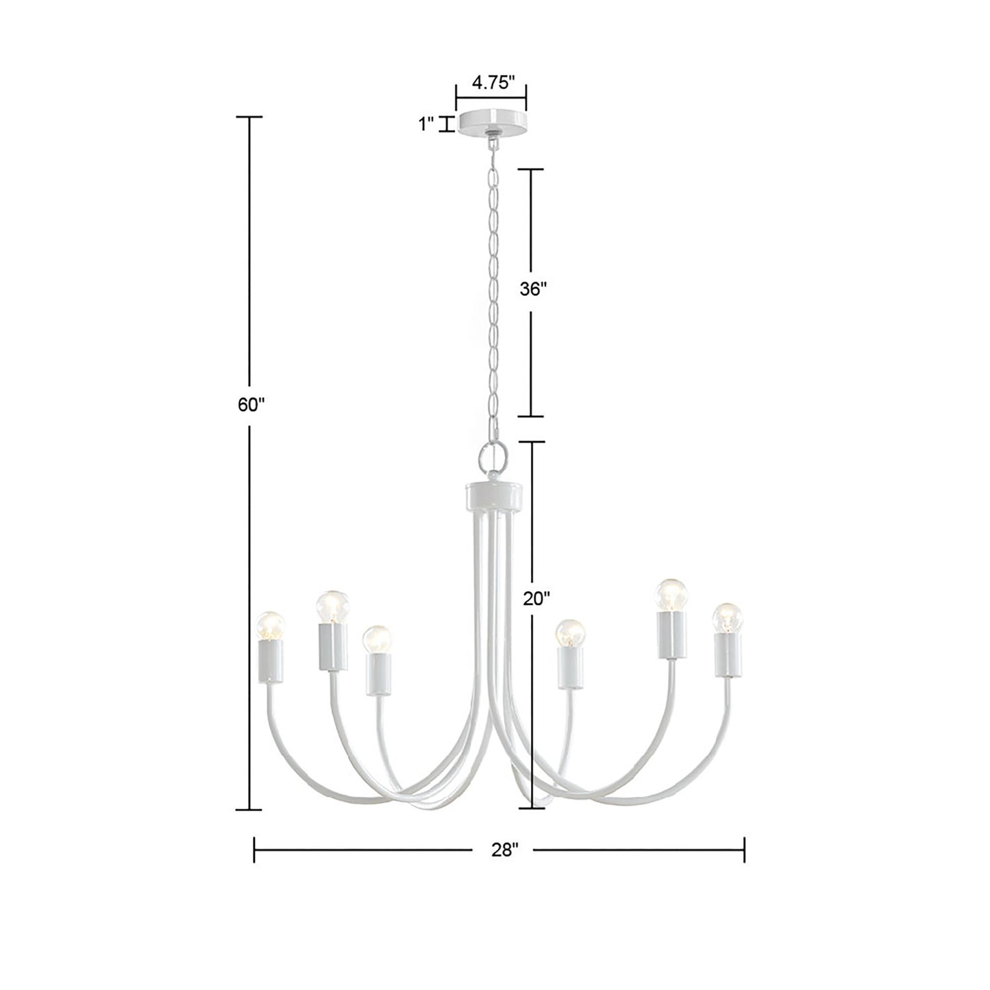 510 Design 6-Light Metal Chandelier