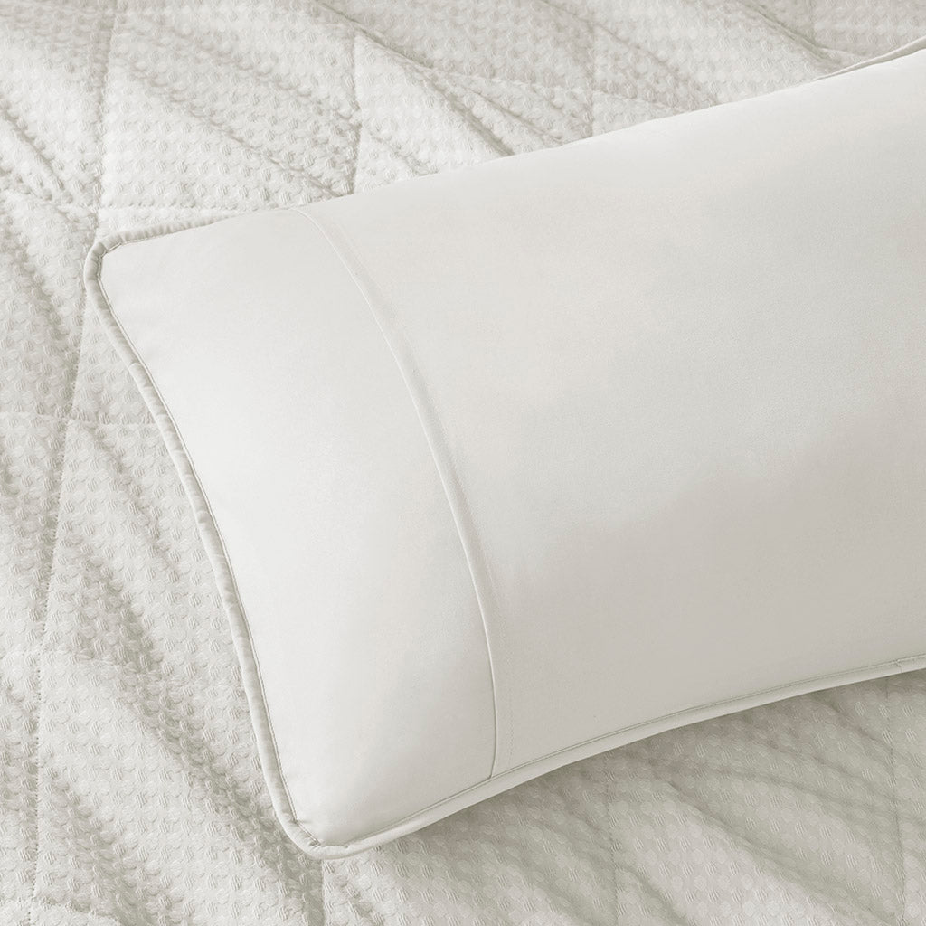 Comfort Spaces Waffle Weave Textured Quilt Set