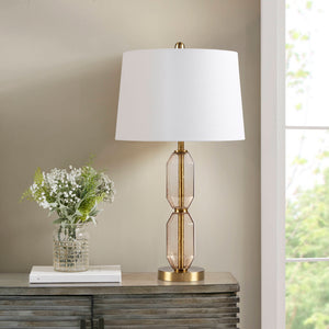 Zirconia Faceted Brown Glass Table Lamp
