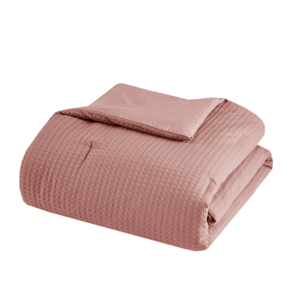 Mina Waffle Weave Textured Comforter Set