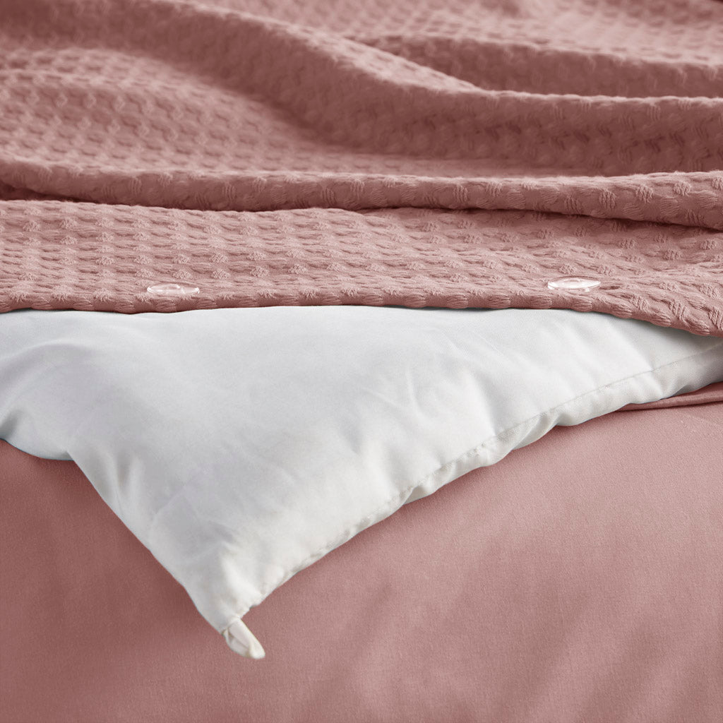 Mina Waffle Weave Textured Comforter Set