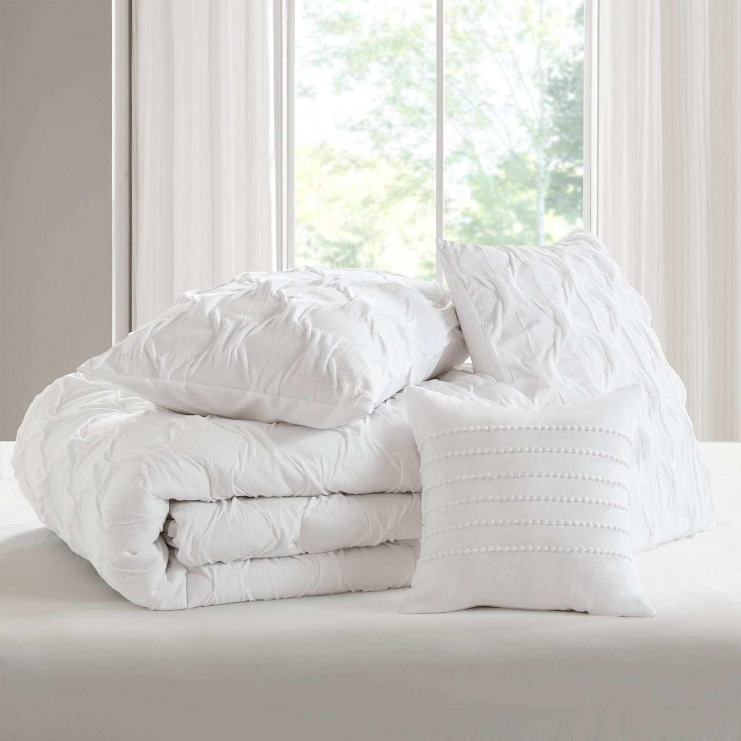 Bailey Diamond Pucker Woven Comforter Set