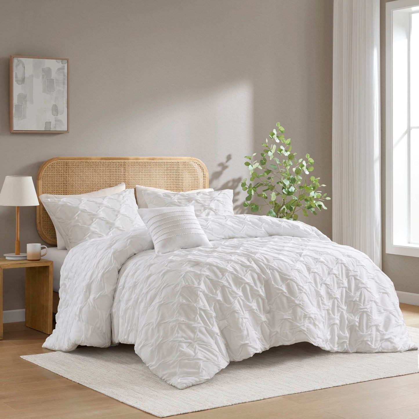 Bailey Diamond Pucker Woven Comforter Set