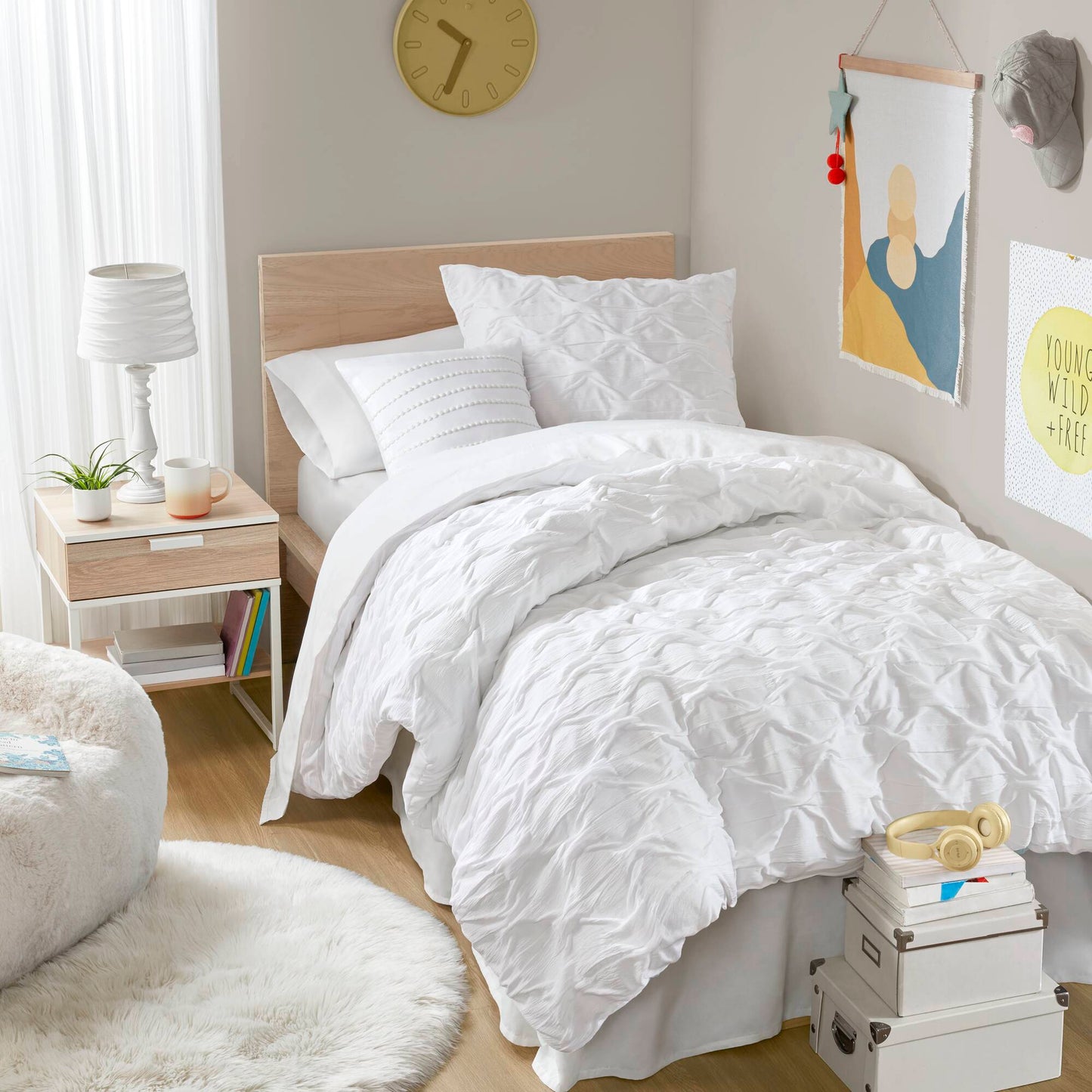 Bailey Diamond Pucker Woven Comforter Set