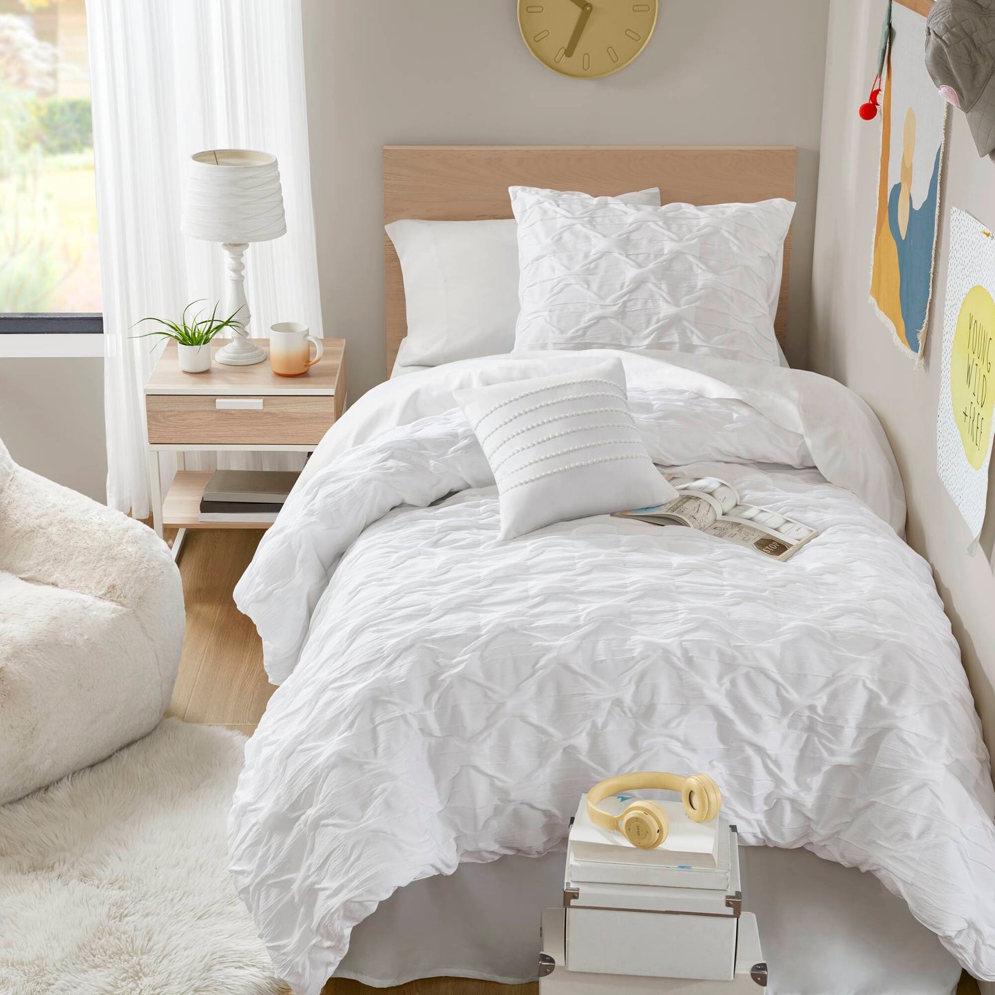 Bailey Diamond Pucker Woven Comforter Set