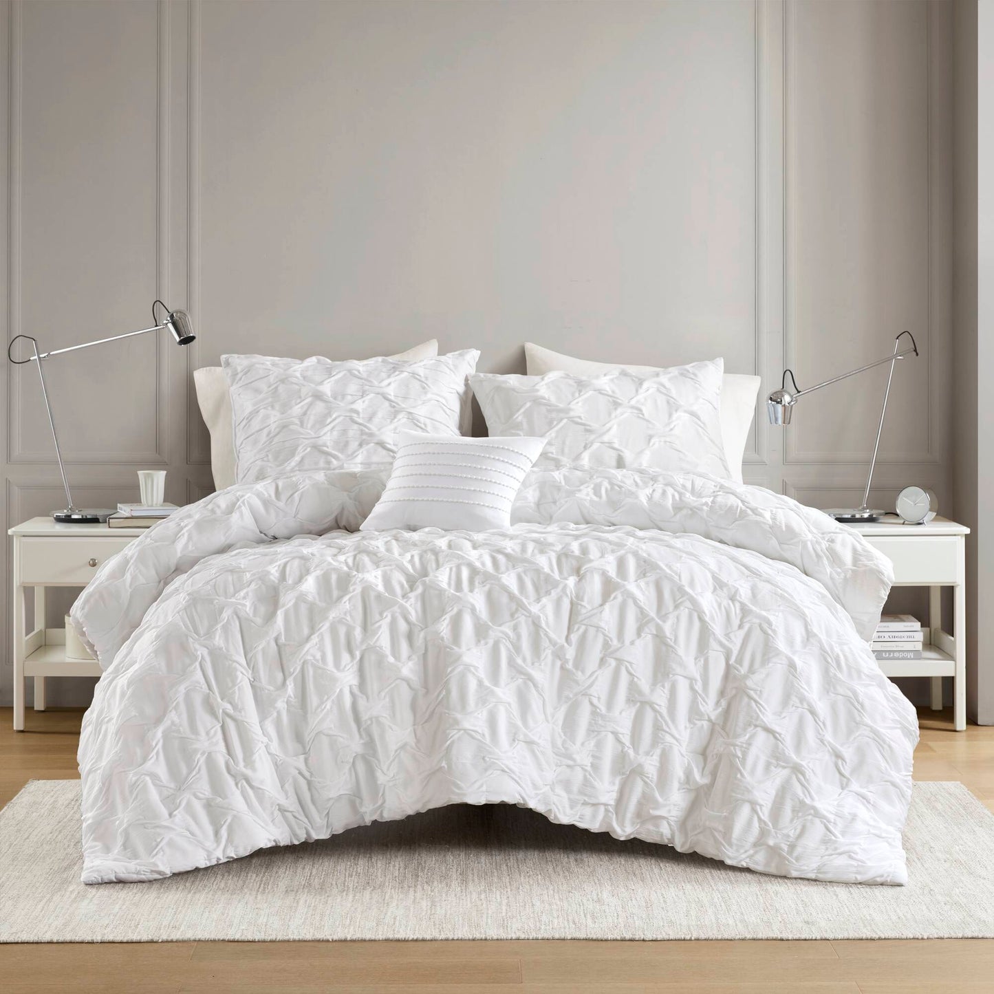Bailey Diamond Pucker Woven Comforter Set