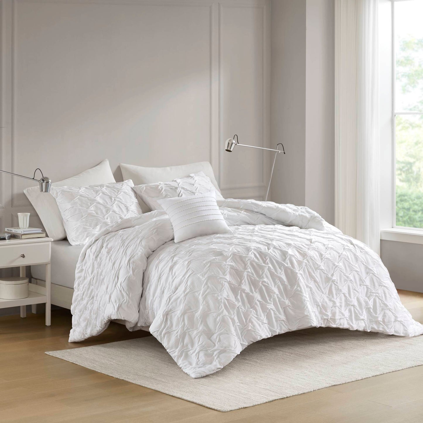 Bailey Diamond Pucker Woven Comforter Set
