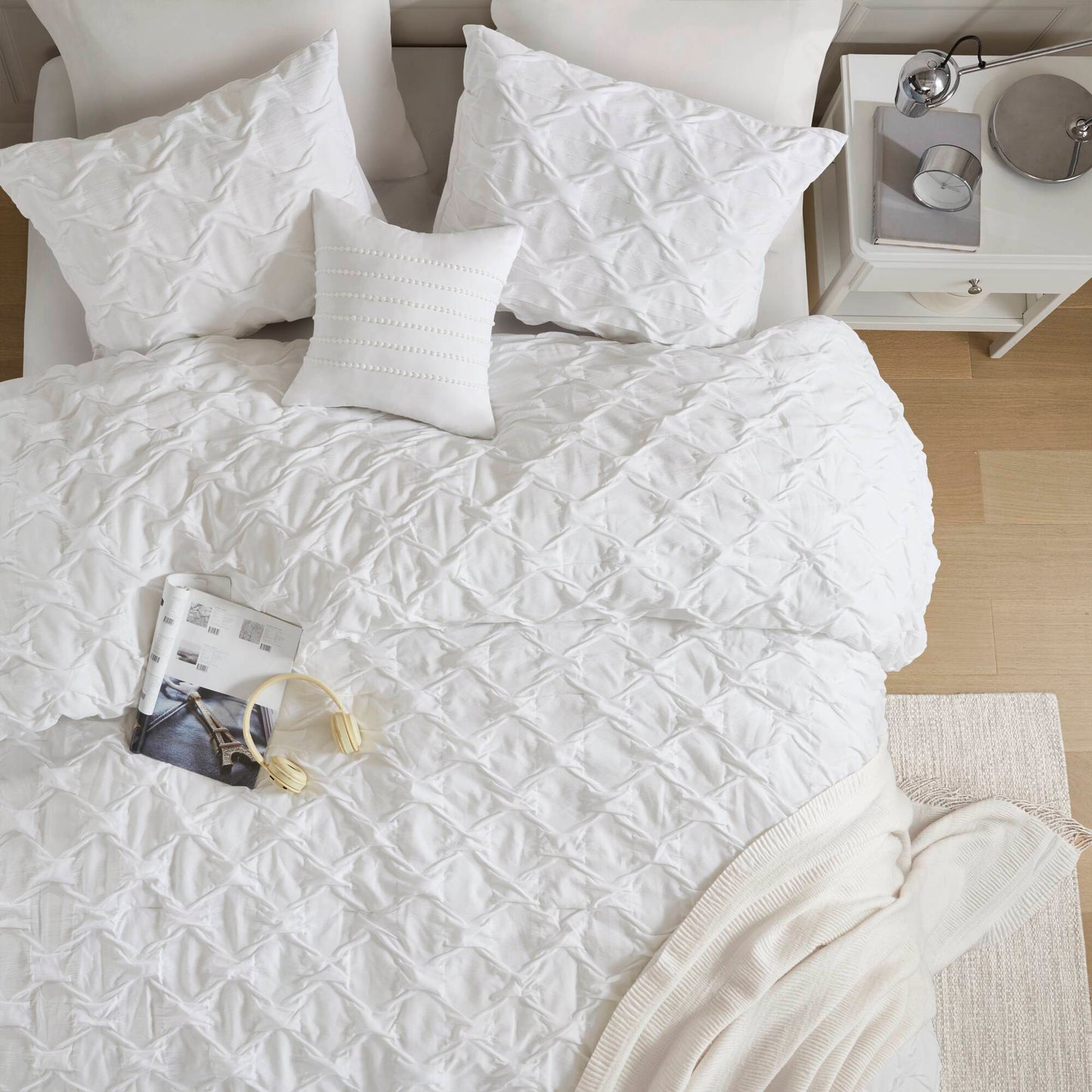 Bailey Diamond Pucker Woven Comforter Set