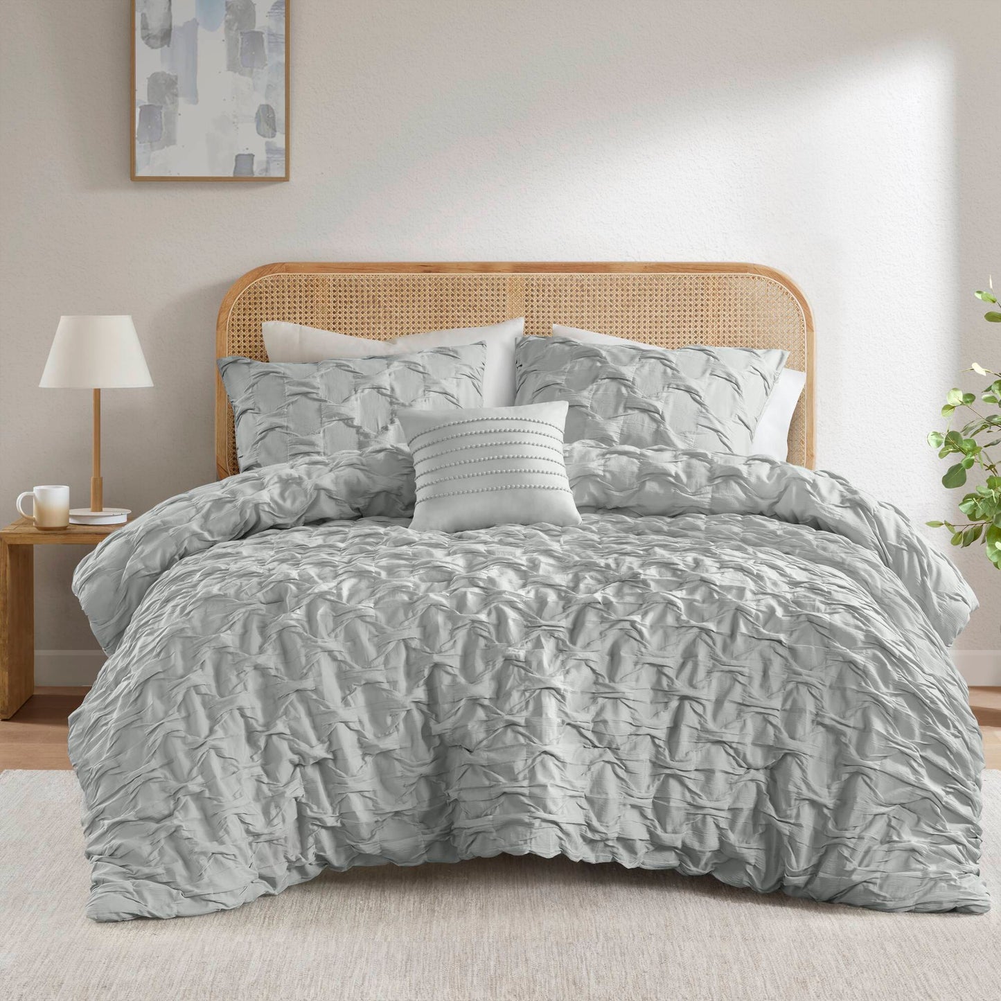 Bailey Diamond Pucker Woven Comforter Set