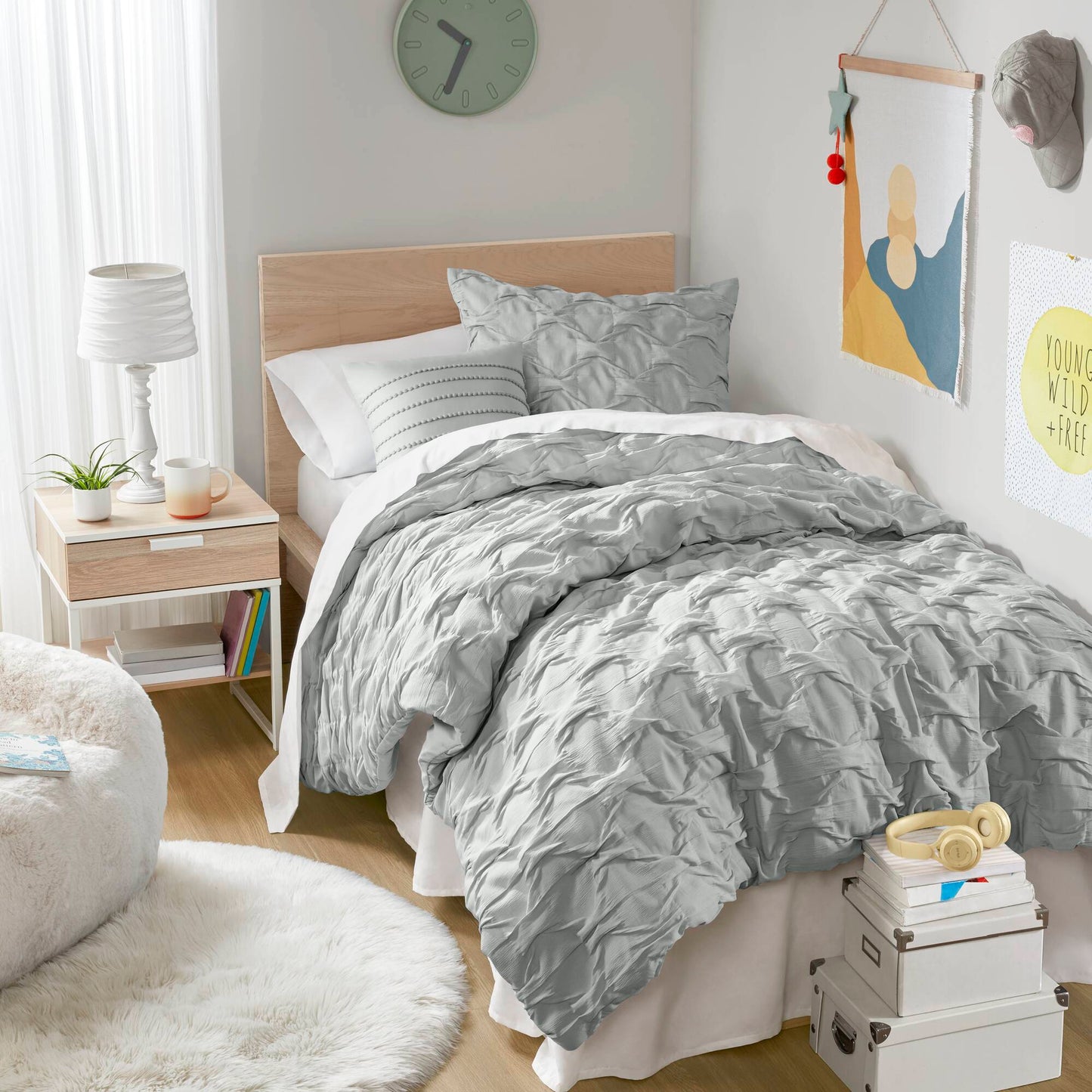Bailey Diamond Pucker Woven Comforter Set