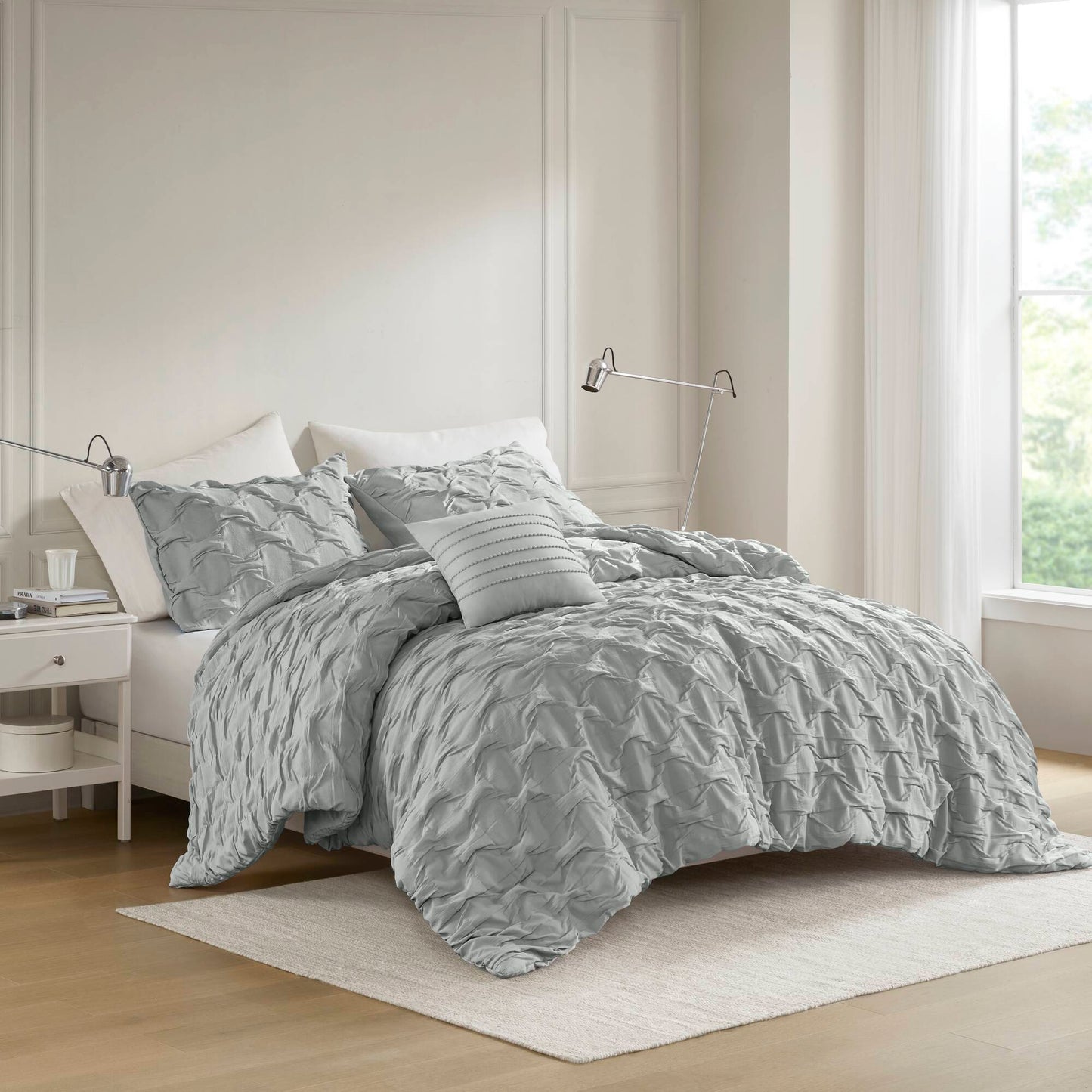 Bailey Diamond Pucker Woven Comforter Set