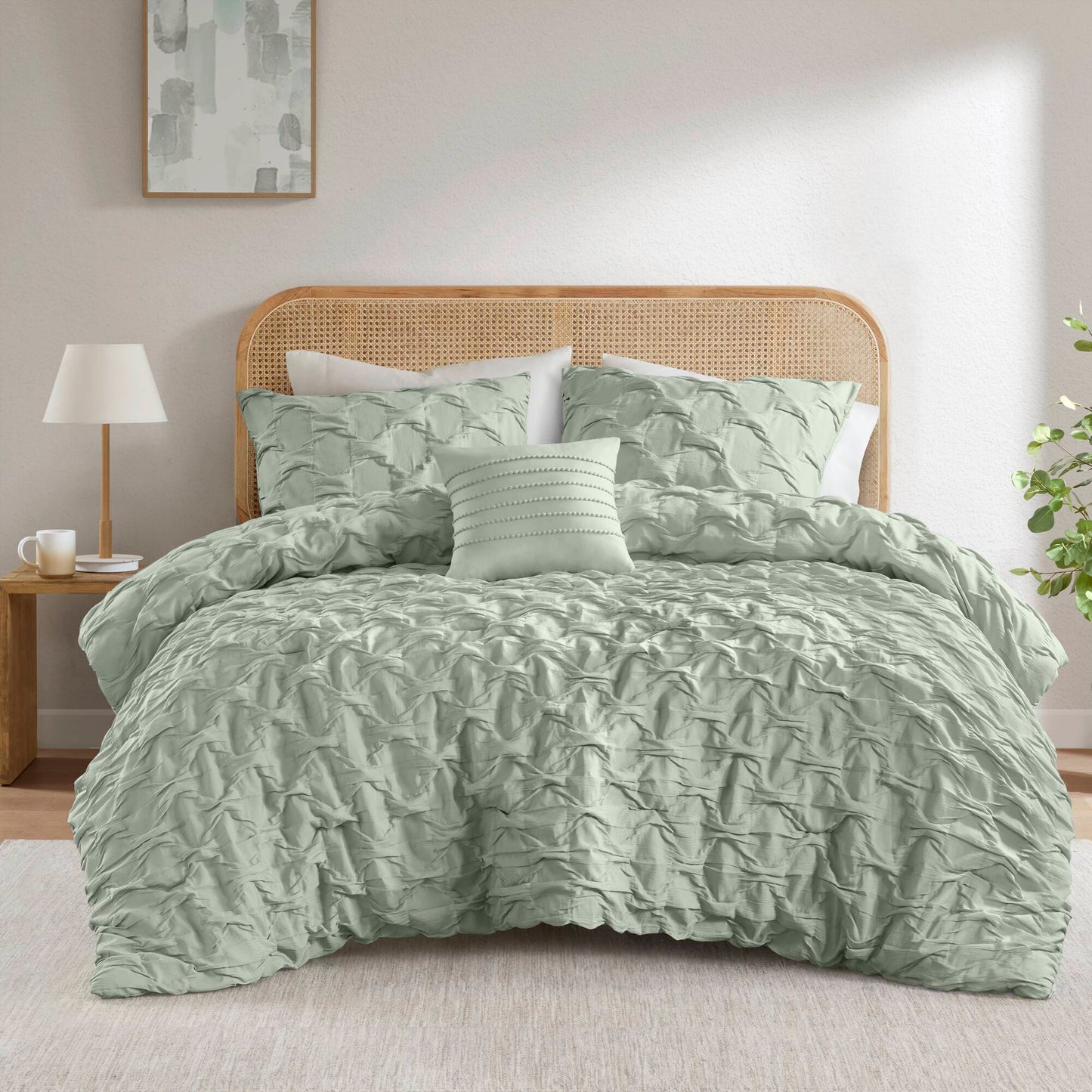 Bailey Diamond Pucker Woven Comforter Set