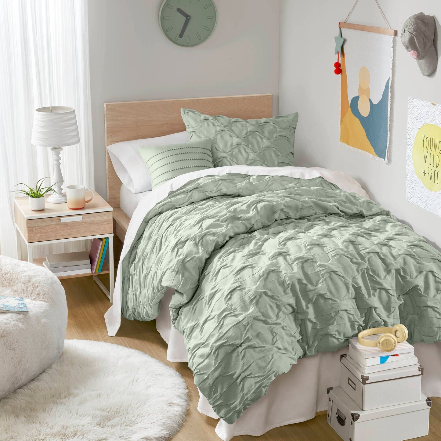 Bailey Diamond Pucker Woven Comforter Set