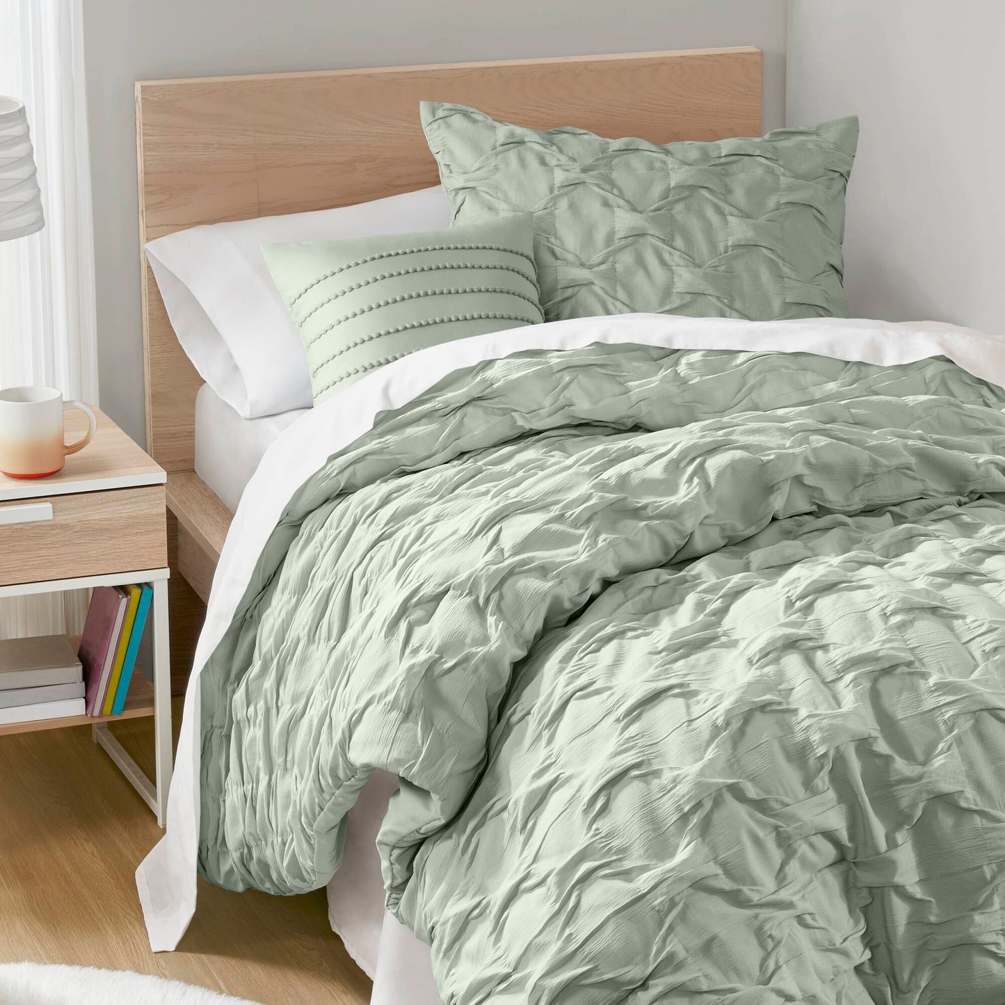 Bailey Diamond Pucker Woven Comforter Set