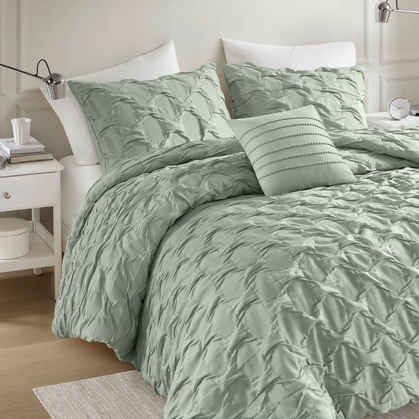 Bailey Diamond Pucker Woven Comforter Set