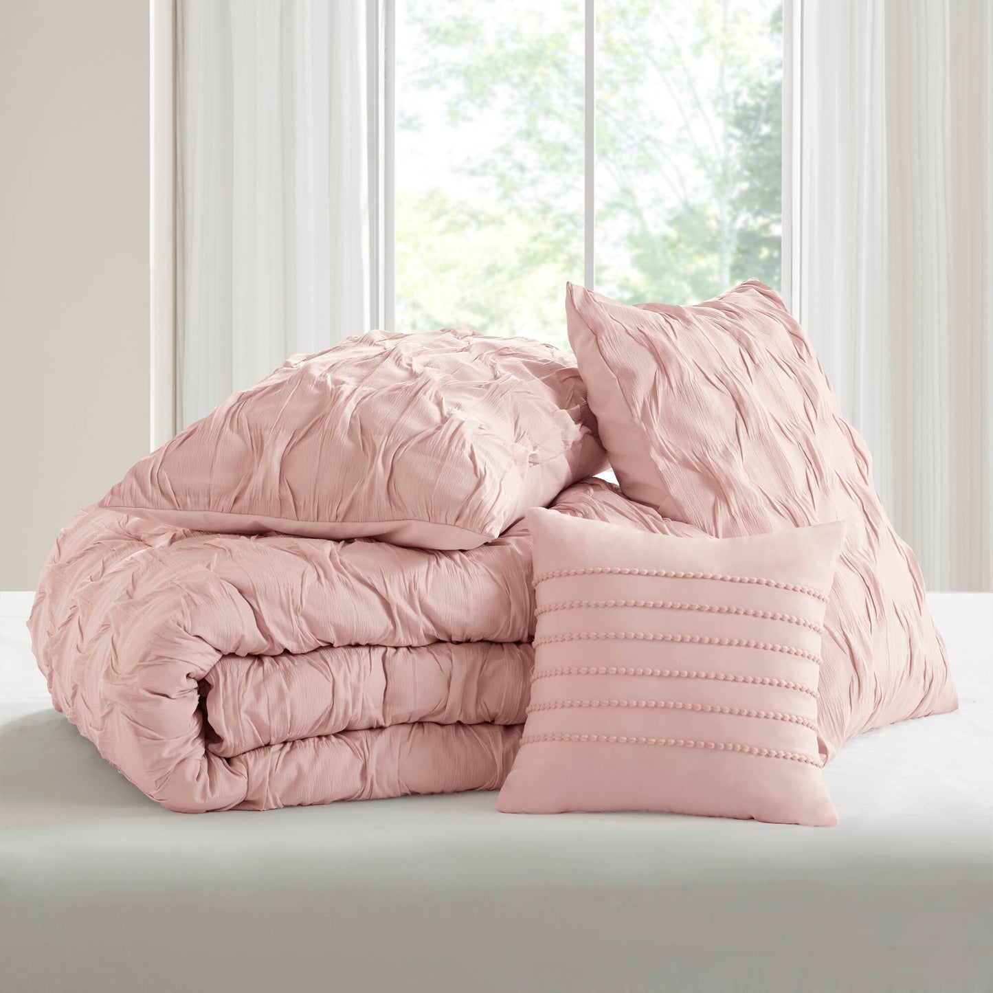 Bailey Diamond Pucker Woven Comforter Set