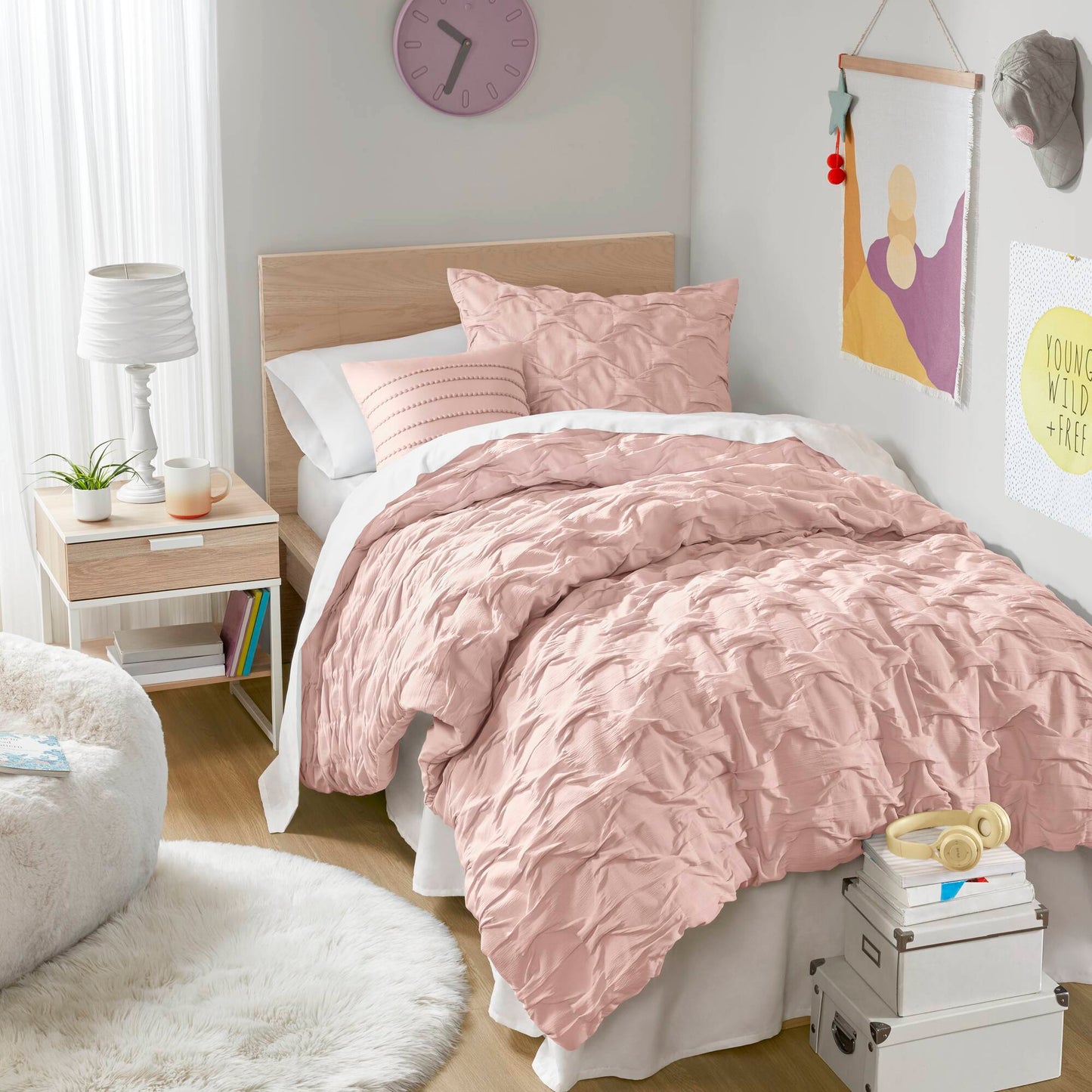 Bailey Diamond Pucker Woven Comforter Set