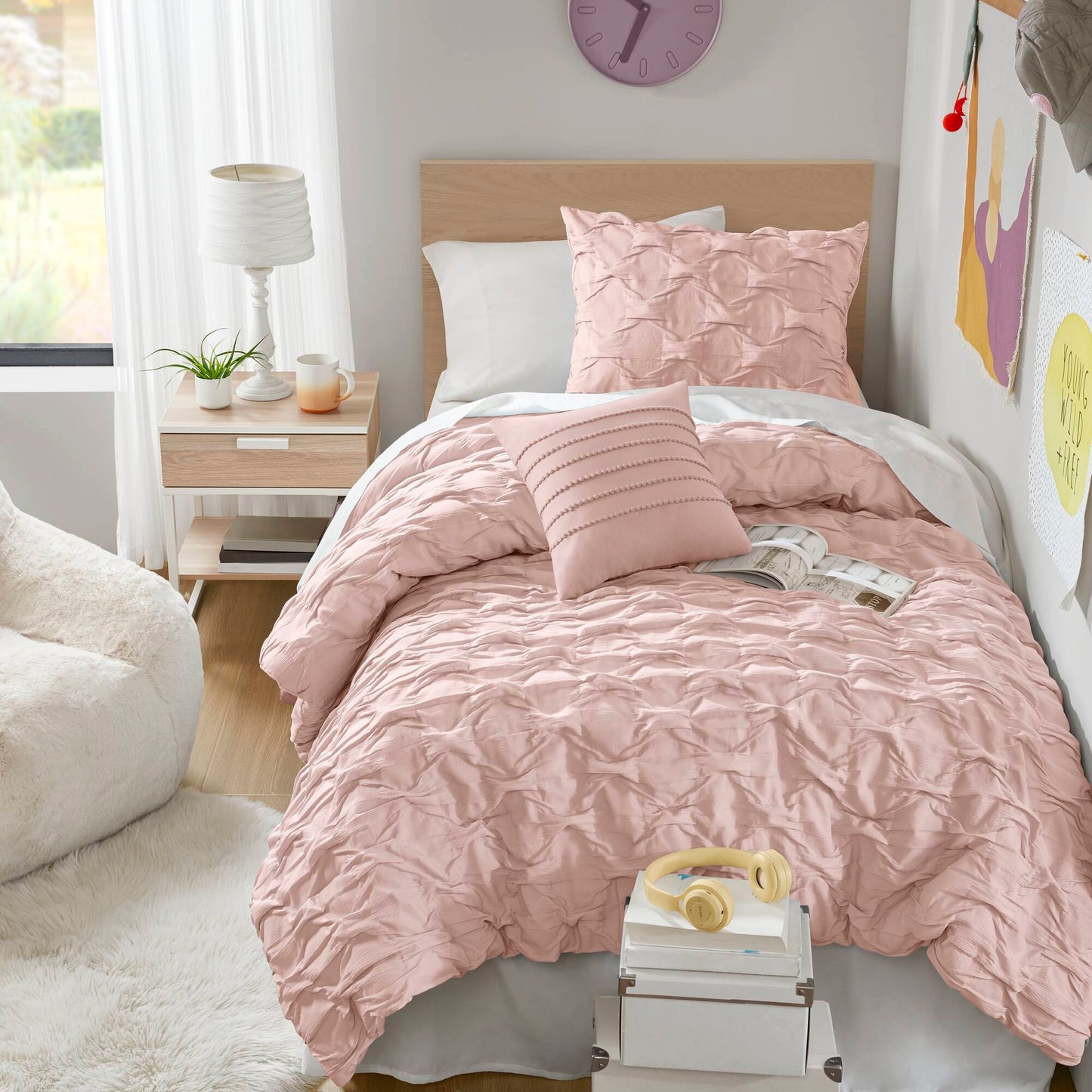 Bailey Diamond Pucker Woven Comforter Set