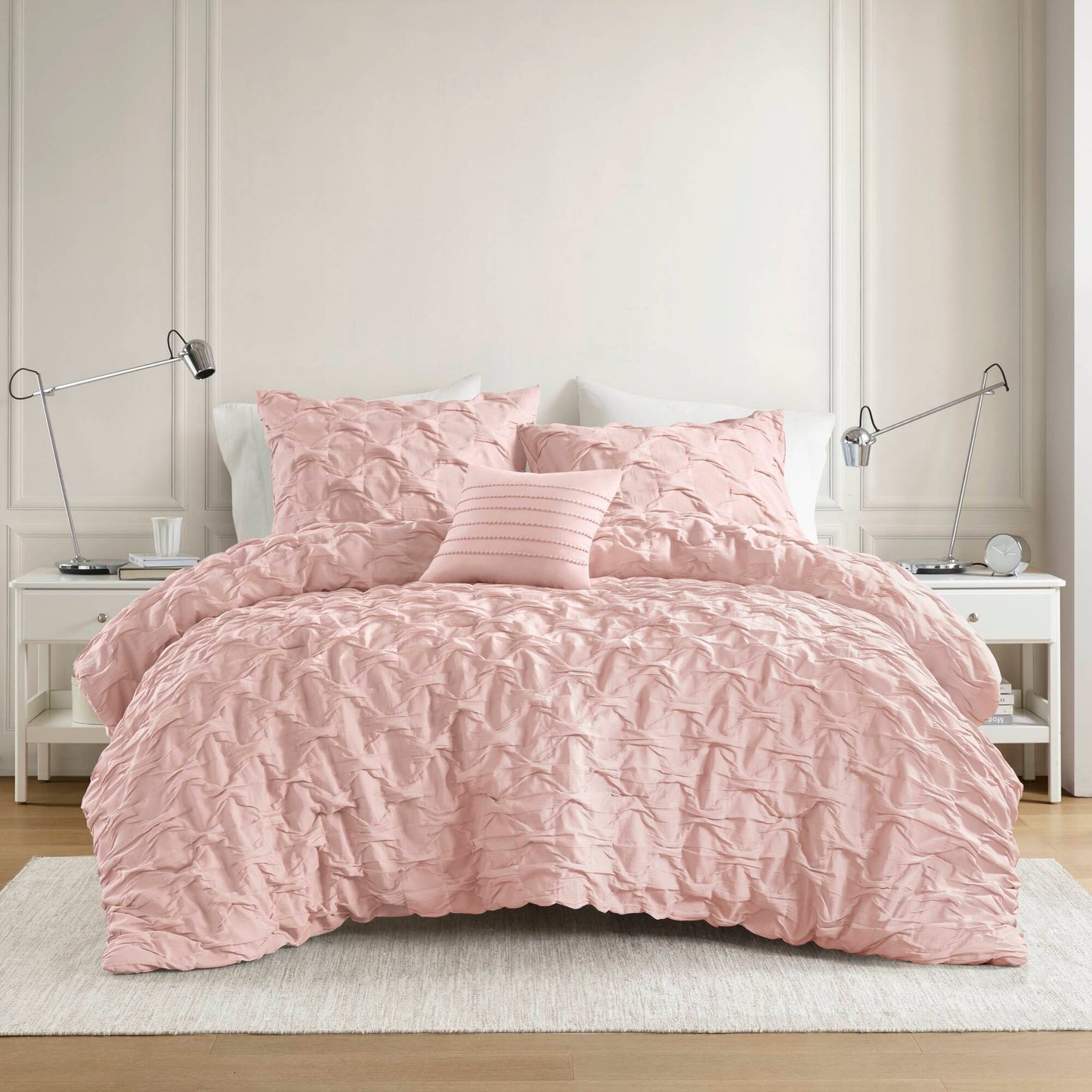 Bailey Diamond Pucker Woven Comforter Set