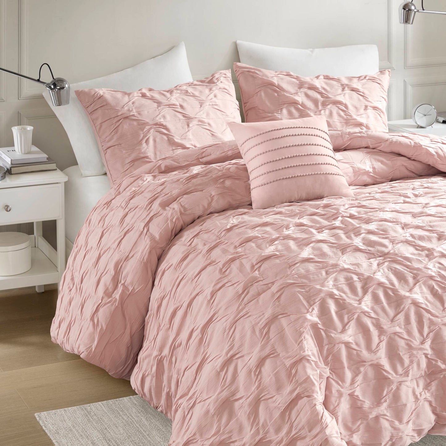 Bailey Diamond Pucker Woven Comforter Set