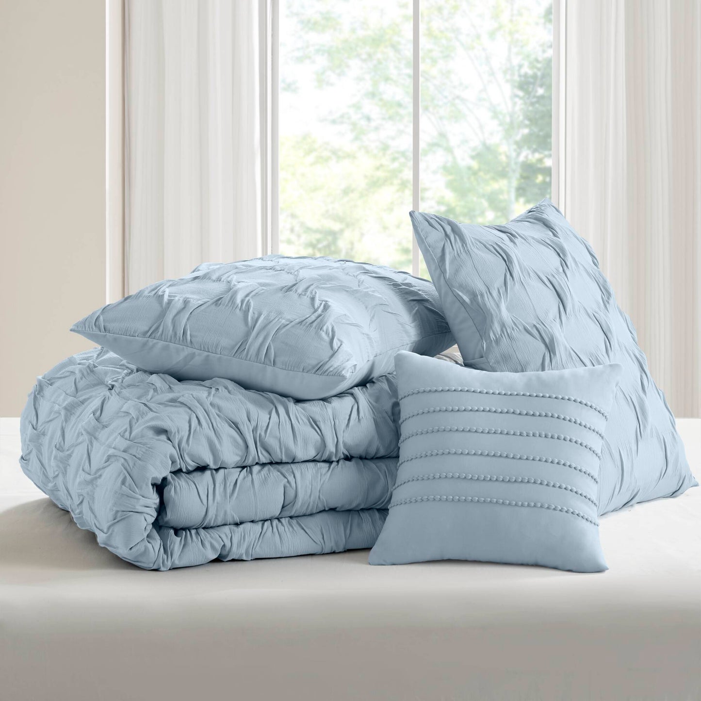 Bailey Diamond Pucker Woven Comforter Set