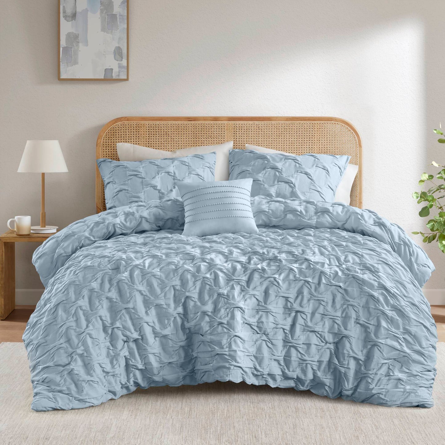 Bailey Diamond Pucker Woven Comforter Set