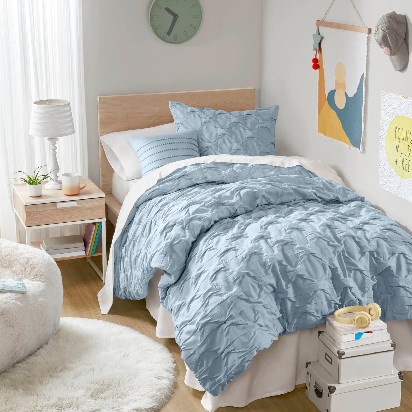 Bailey Diamond Pucker Woven Comforter Set